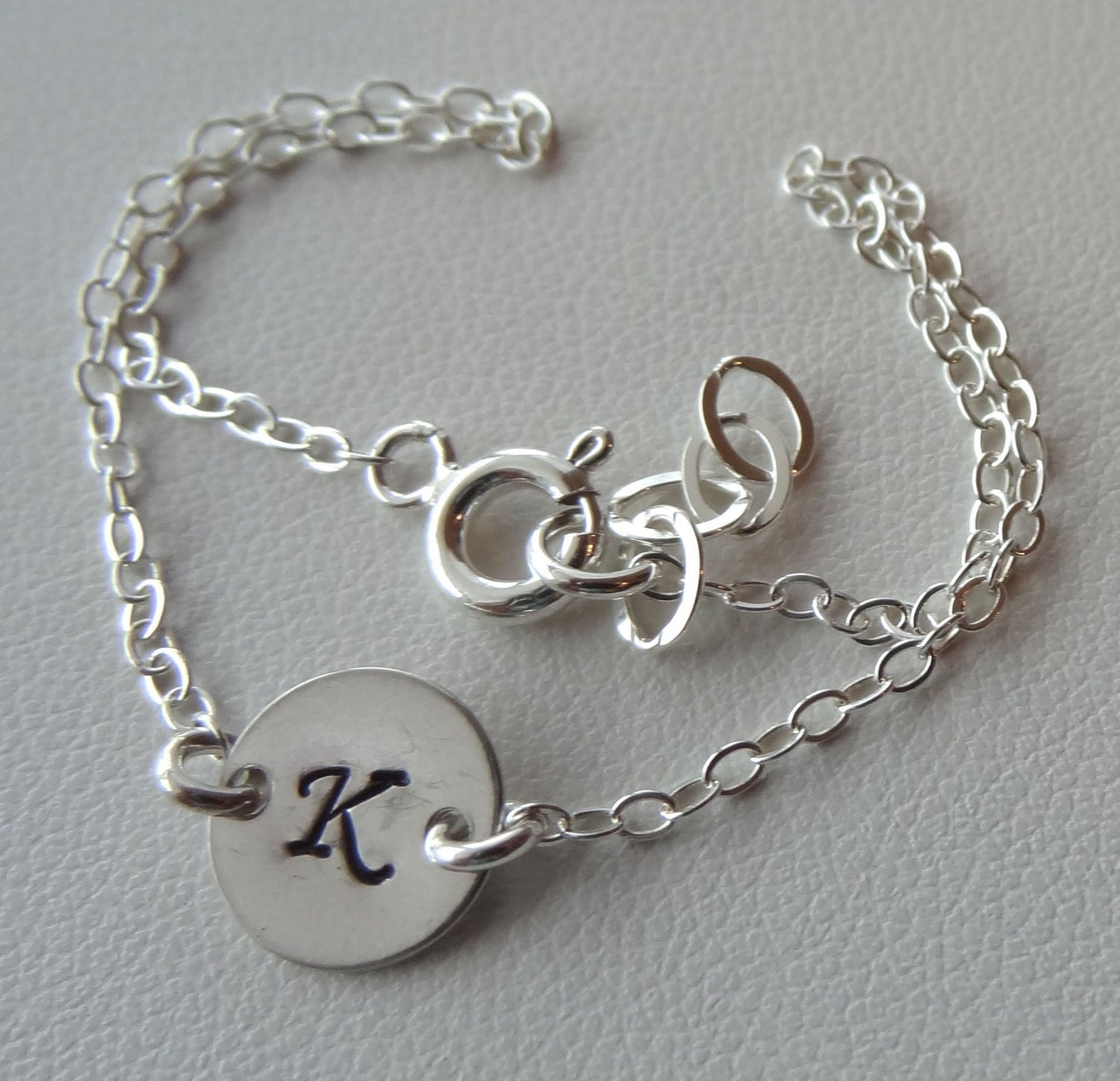 Sterling Silver First Communion Initial Birthstone and Charm Bracelet,Personalized Flower Girls Bracelet,Confirmation Chain Cross Bracelet
