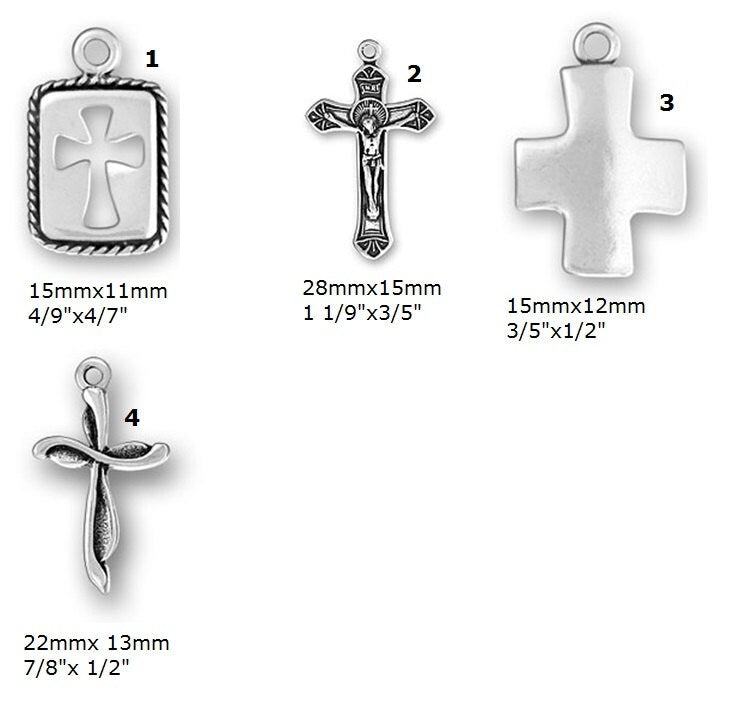 Boy / Men Cross Hematite First Communion Necklace,Boy Cross Necklace