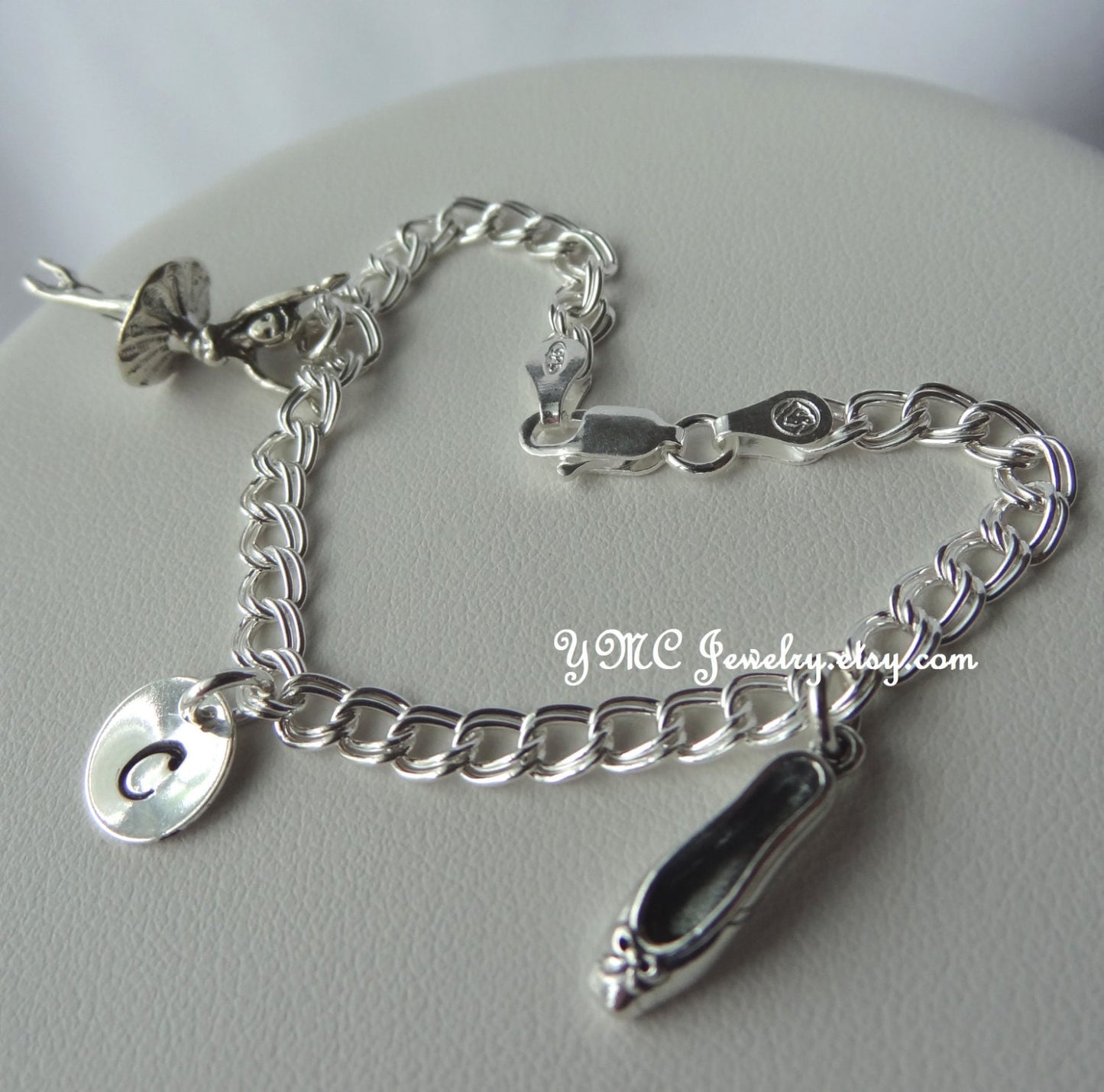 Sterling Silver Children Charm Bracelet,Toddler Bracelet,Personalized Kids Bracelet,Children Birthday Gift,Little Girl Childs Charm Bracelet