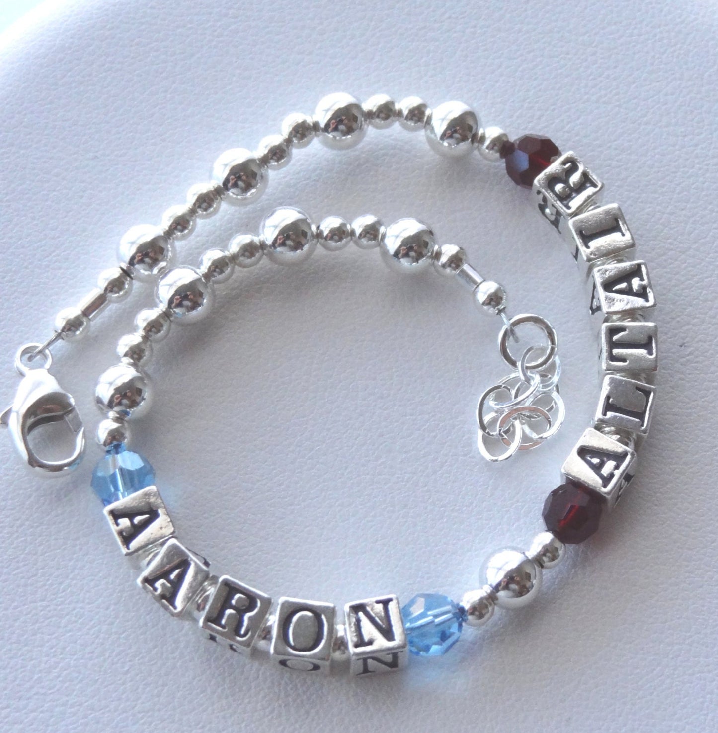 Solid Sterling Silver Mother Name Bracelet, Mother Bracelet, Mother's Day Present Bracelet, Grandmother Name Bracelet, Three Name Bracelet