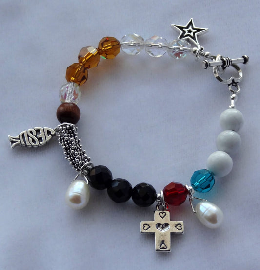 Story of Jesus Christ Bracelet,Story Of Jesus Bracelet,Christmas Story of Jesus Bracelet,The Life of Jesus Christ Bracelet,Godmother Jewelry