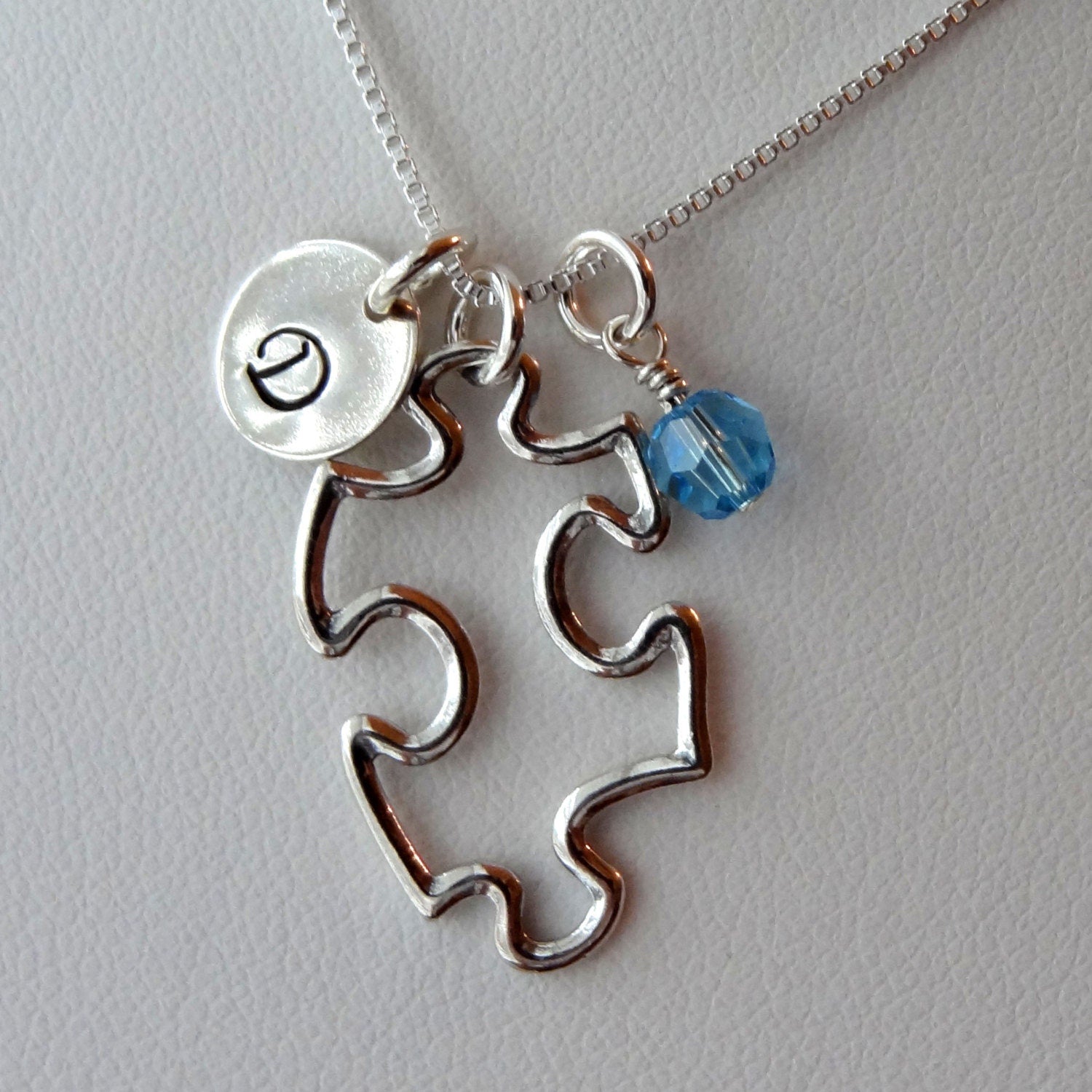 Set of 2 Polished Metal With Crystal Rhinestone Autism Awareness Puzzl –  Rosemarie Collections