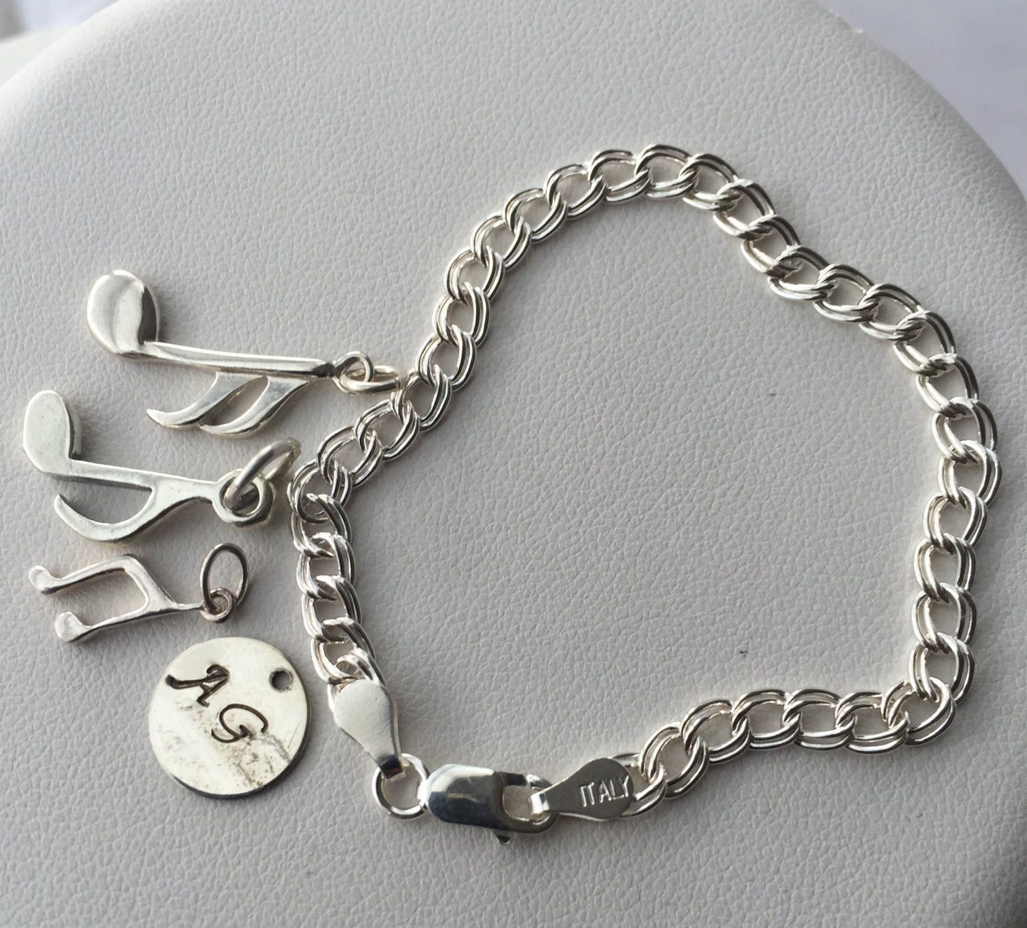 Sterling Silver Children Charm Bracelet,Toddler Bracelet,Personalized Kids Bracelet,Children Birthday Gift,Little Girl Childs Charm Bracelet