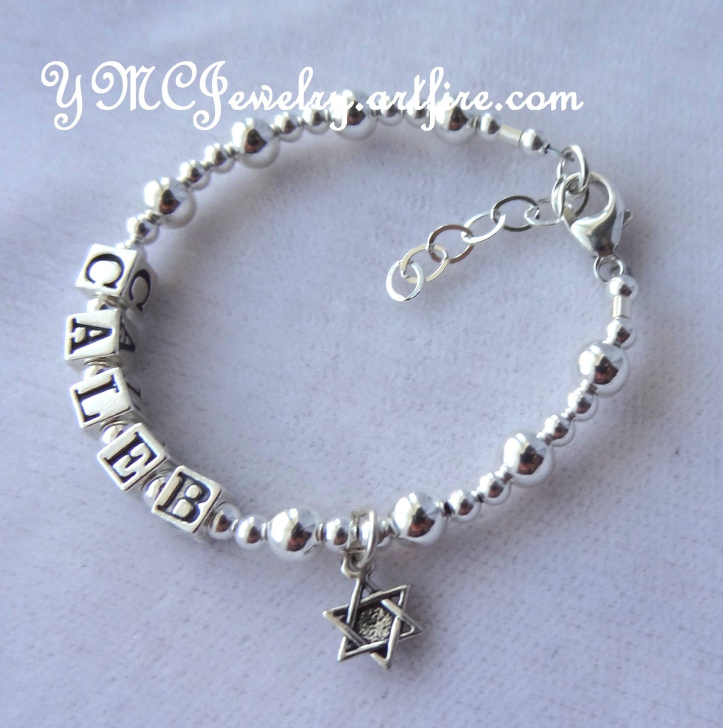 Solid Sterling Silver Baby Boy/Girl Name Personalized Bracelet,Christening Boy Bracelet,Blessing BabyGirl Bracelet,Baptism Baby Boy Bracelet